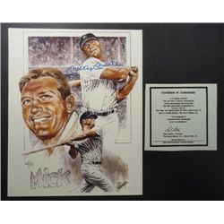 New York Yankees Mickey Mantle "THE MICK" Autographed 8x10 color w/COA.
