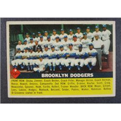 1956 Topps #166 Dodgers Team Card