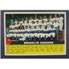 Image 1 : 1956 Topps #166 Dodgers Team Card