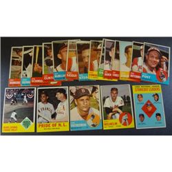 1963 Topps Baseball Lot (19 cards)  Yaz, Mays, Maris