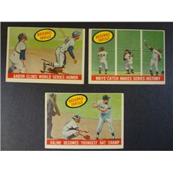 1959 Topps  Kaline - Mays - Aaron   World Series Cards