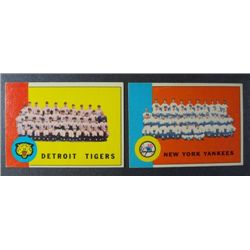 2 - 1963 Topps Team Cards   Yankees & Tigers