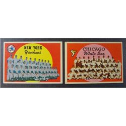 2 - 1959 Topps Team Cards Yankees and White Sox