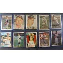 10 - 1957 Topps Star Card Lot   Mathews, Colavito (R) & more