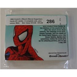 1994 Crunch n Munch Marvel Superhero Cards (21 cards)