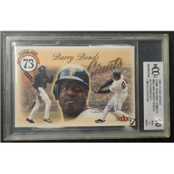2001 Fleer Barry Bonds AUTOGRAPHED Home Run King Jumbo BCCG 10 mint
