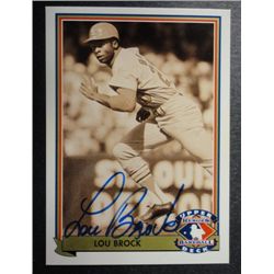Lou Brock AUTOGRAPHED Baseball Card