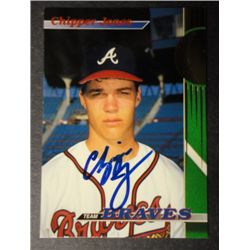 Chipper Jones AUTOGRAPHED Baseball Card.