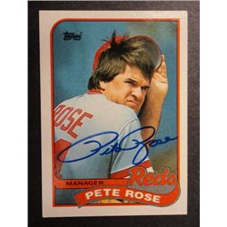 Pete Rose AUTOGRAPHED Baseball Card