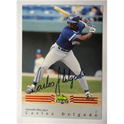 Carlos Delgado Blue Jays AUTOGRAPHED Rookie Card