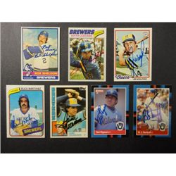 7 - Brewers AUTOGRAPHED Cards