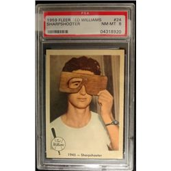 1959 FLEER TED WILLIAMS #24 SHARPSHOOTER PSA  NM-MT 8