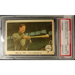 1959 FLEER TED WILLIAMS #51 TED IS PATCHED UP  PSA 8 NMMT