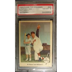 1959 FLEER TED WILLIAMS #69  FUTURE WILLIAMS  PSA 8 NMMT