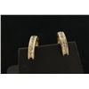 Image 1 : 14K Diamond Hoop Earrings