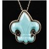 Image 2 : Fleur de Lis Turquoise Necklace