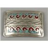 Image 1 : Silver Rectangle Buckle Inlaid with Turquoise