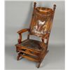 Image 1 : Antique American Rocker Leather Set
