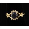 Image 1 : 14K Iolite & Diamond Ring