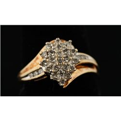 10K Diamond Cluster Ring