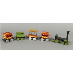 3 Wooden Circus Trains with Engine