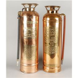 2 Copper and Brass Fire Extinguishers