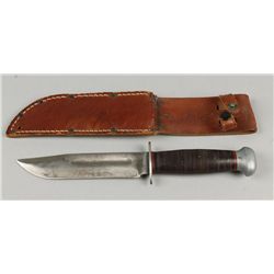 Pal Knife with a Stacked Leather Handle