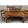 Image 2 : Oak Dining Table with 6 Chairs