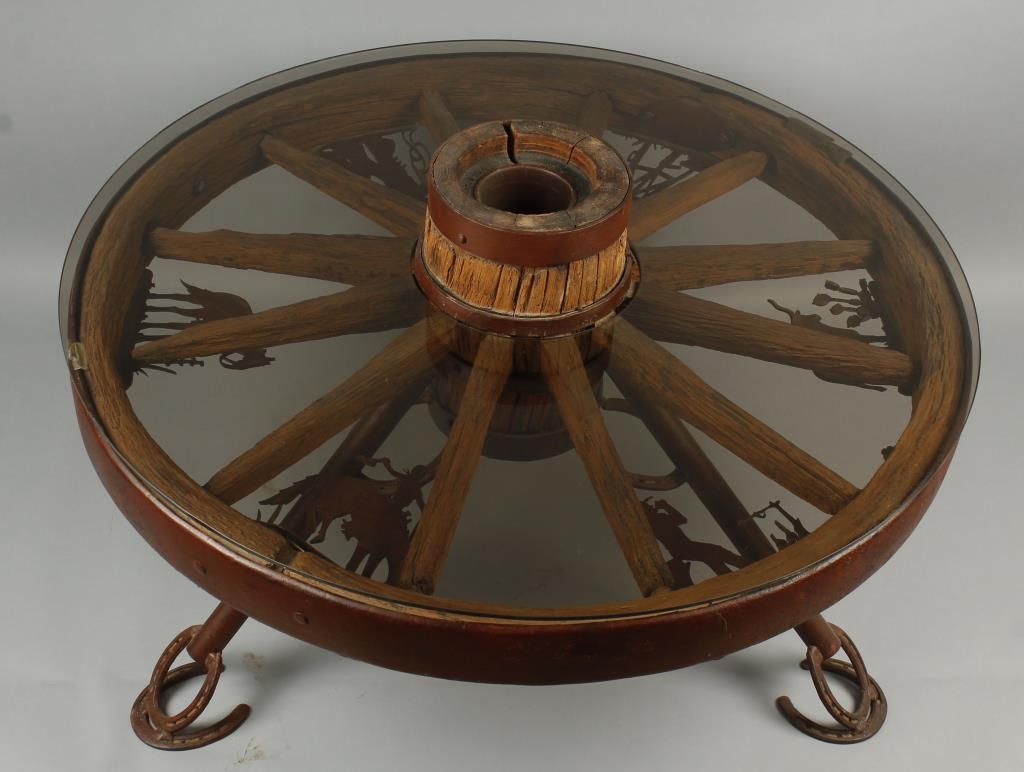 Wagon Wheel Coffee Table