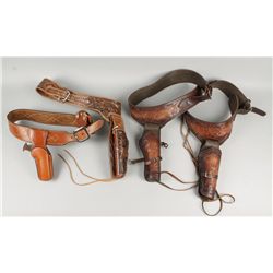 Lot of 4 Leather Holster Rigs