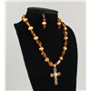 Image 2 : Amber Necklace with Cross Pendant