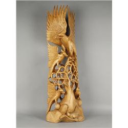 Wood Carving of Birds