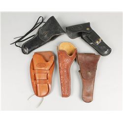 Lot of 5 Leather Holsters