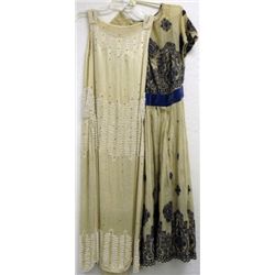 Lot of 2 vintage antique dresses,