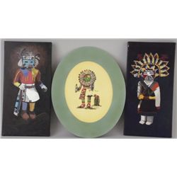 Three Original works of art of Kachinas