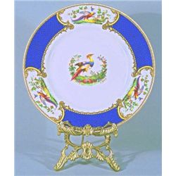 Set of 12 "Chelsea Bird" dinner plates by Myott