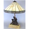 Image 1 : Antique Statuary Lamp with the Bronze Figure of