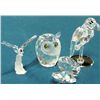Image 1 : Collection of Cut Crystal Figurines, Owl and