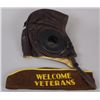 Image 1 : Mint Type A II WWII Pilots Leather Helmet Size