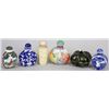 Image 1 : Five Porcelain Snuff Bottles and a Cloisonne