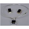 Image 1 : Taxco Sterling Silver Choker with large