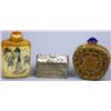 Image 1 : Japanese Snuff Containers; One Wood, One Silver