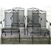 Image 1 : Set of Four Black Wrought Iron Outdoor Patio