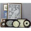 Image 1 : Antique Crochet Work Framed, some in Trays.