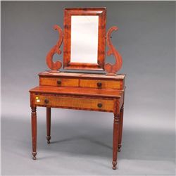 Classical Faux Bois Poplar Mirrored Dressing Table