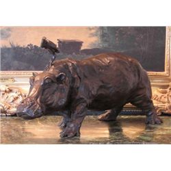 Magnificent Bronze Sculpture Hippopotamus Hippo