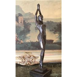 Art Deco Belly Dancer Bronze Sculpture