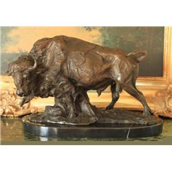 Massive Bronze Sculpture Buffalo - Bison