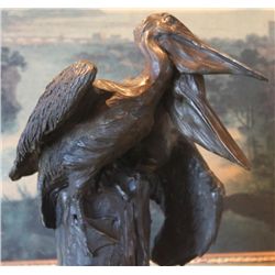 Pelicans Bronze Sculpture