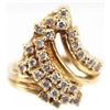 Image 1 : LADIES 14K GOLD DIAMOND CLUSTER RING